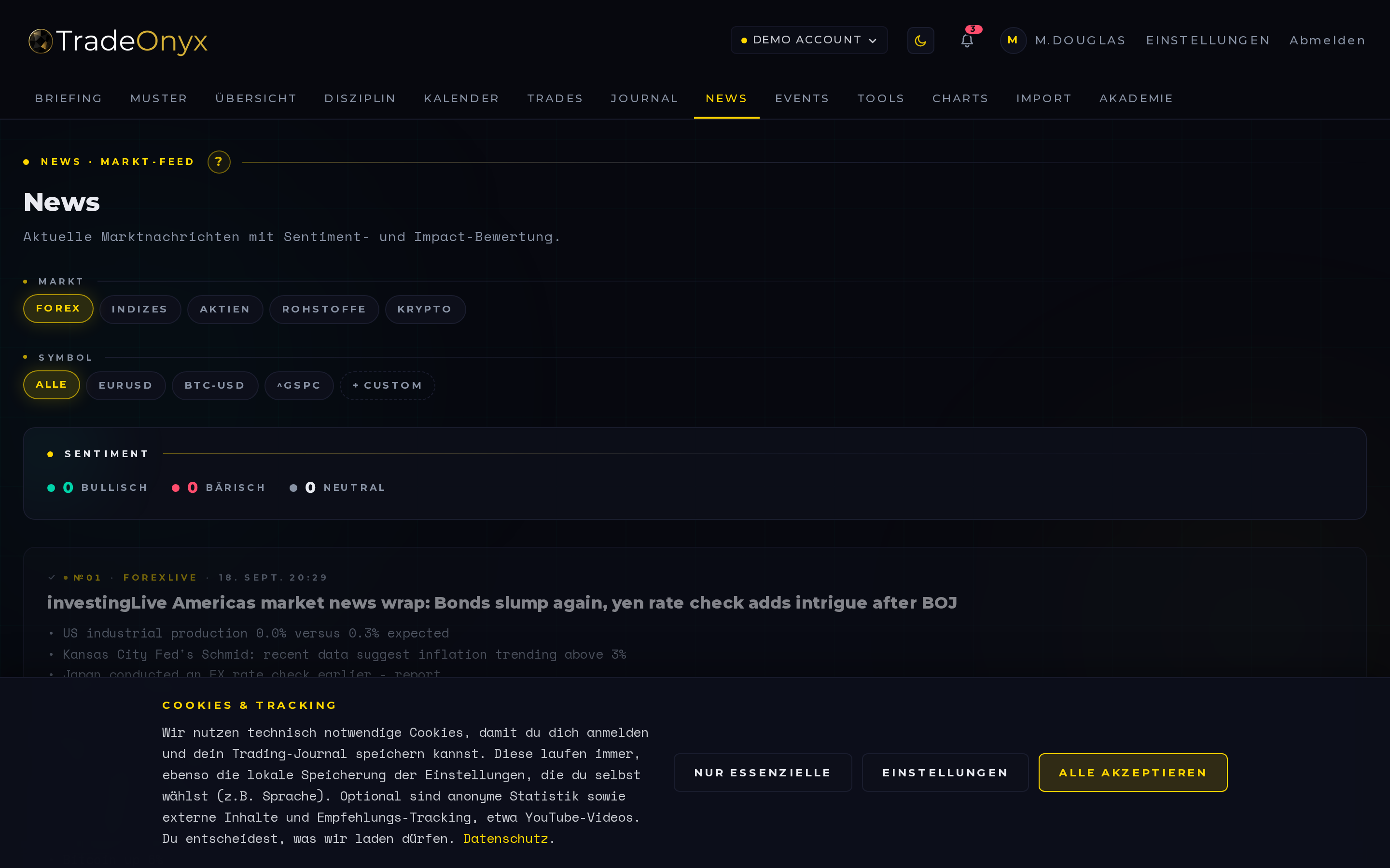TradeOnyx News — Live-Marktnachrichten gefiltert nach Anlageklasse mit Past-/Fresh-/Upcoming-Anzeige an jeder Story